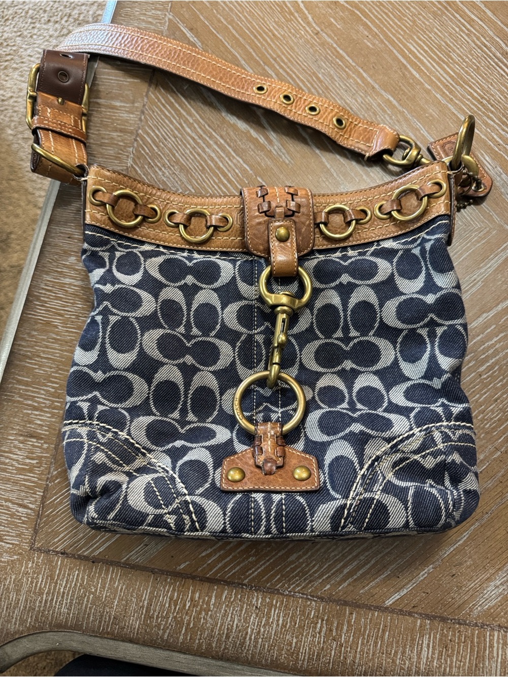 Vintage Coach Limited Edition denim bag, model F06K-10406!